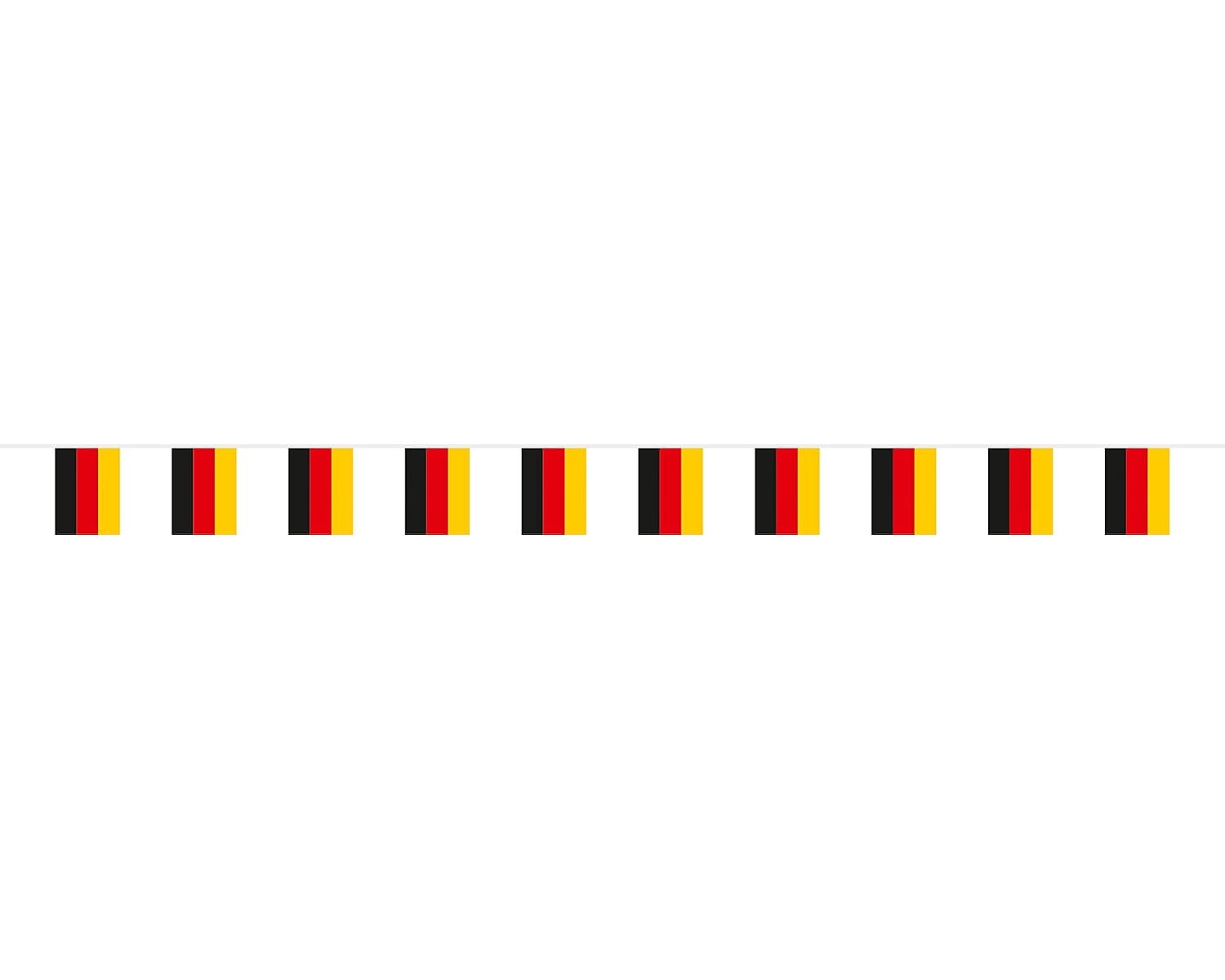 Deutschland Fahnenkette Banner 2,7m Schwarz Rot Gold EM WM Deko Fussball Fu&szlig;ball - Bild 1