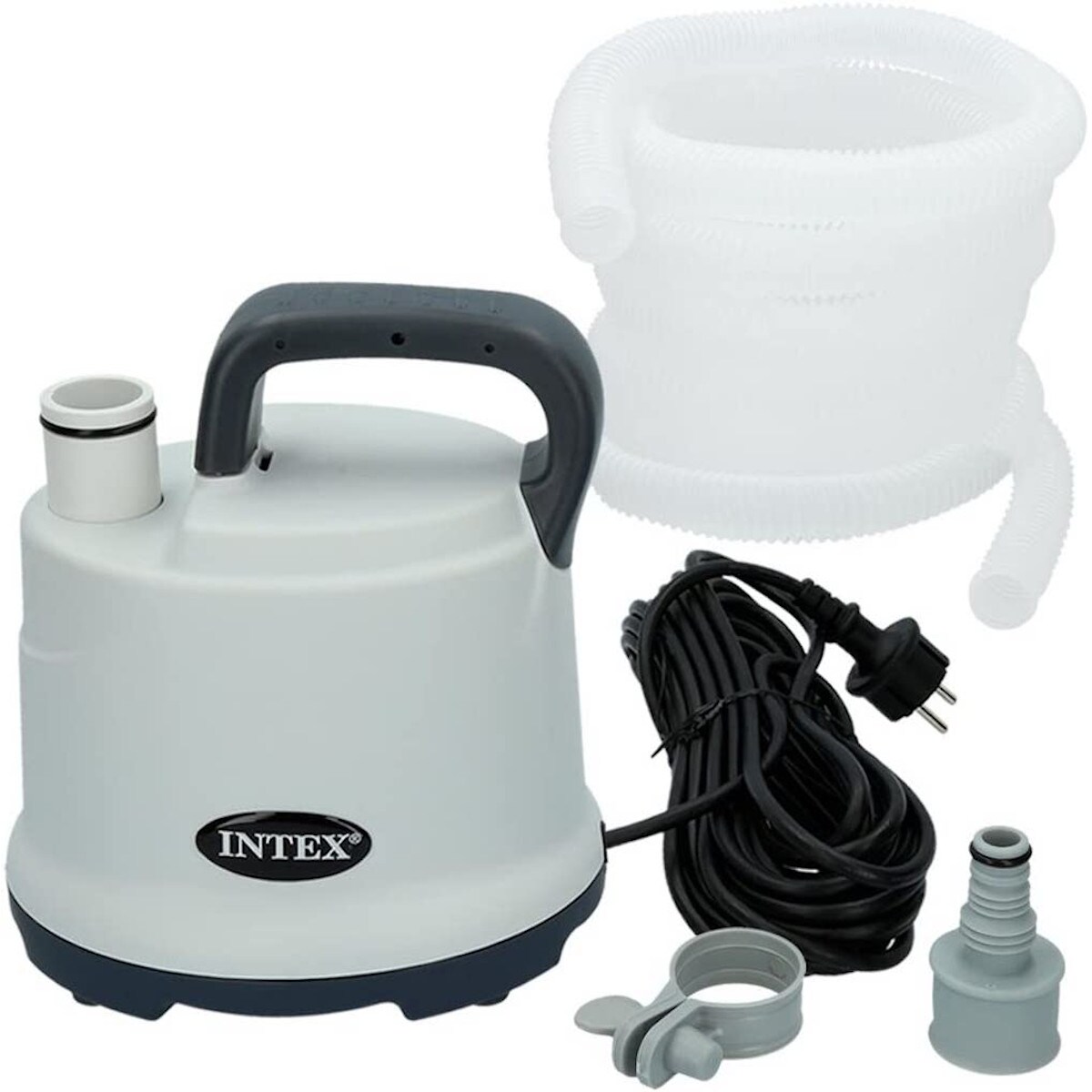 INTEX 28606 Pool Ablass-Pumpe IPX8 (220V) /h 5m Schlauch 10m Leitung