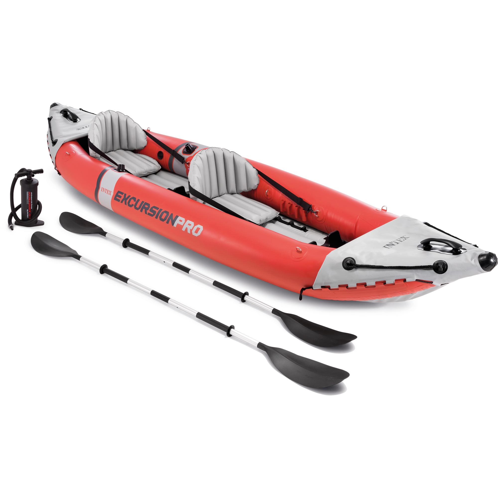 INTEX 68309NP - Boot - Excursion Pro Kayak K2 Set (inkl. Alu-Paddel + Pumpe) 