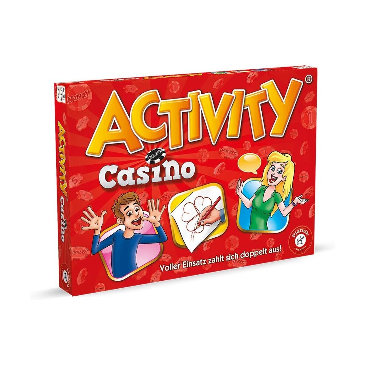 Piatnik Activity Casino Spiel ab 12 Jahre Partyspiel für Gruppen mit Jetons
