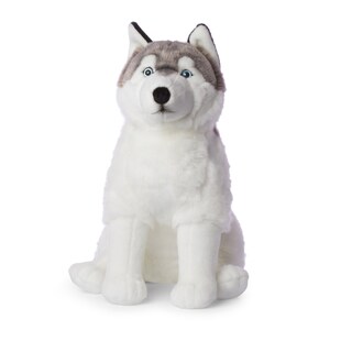 WWF - Plüschtier - Husky (sitzend, 70cm) lebensecht Kuscheltier Stofftier Plüschfigur 