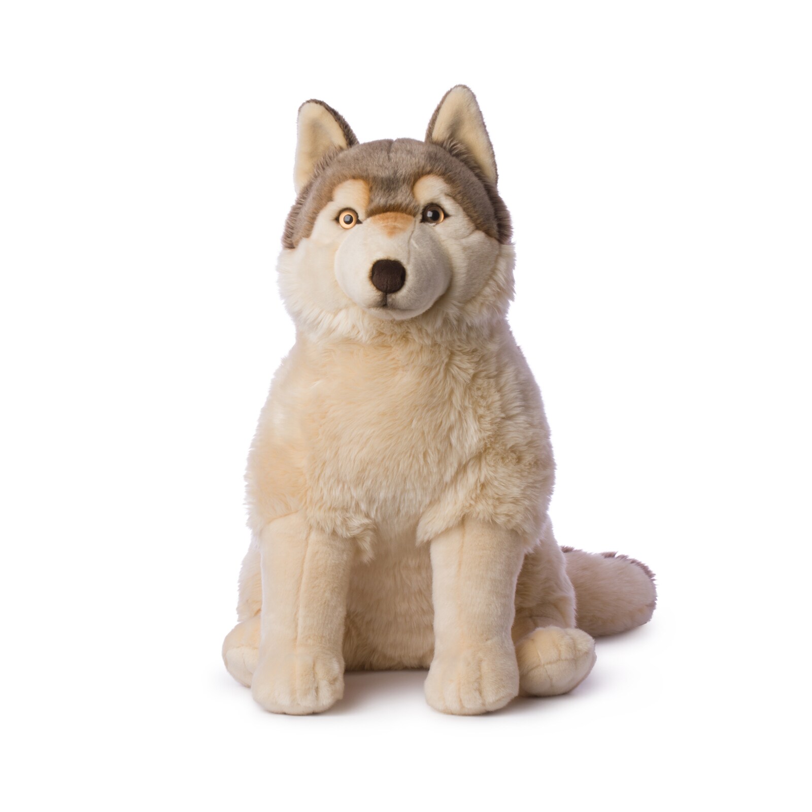 - Plüschtier - Wolf (sitzend, 70cm) lebensecht Kuscheltier Stofftier Plüschfigur