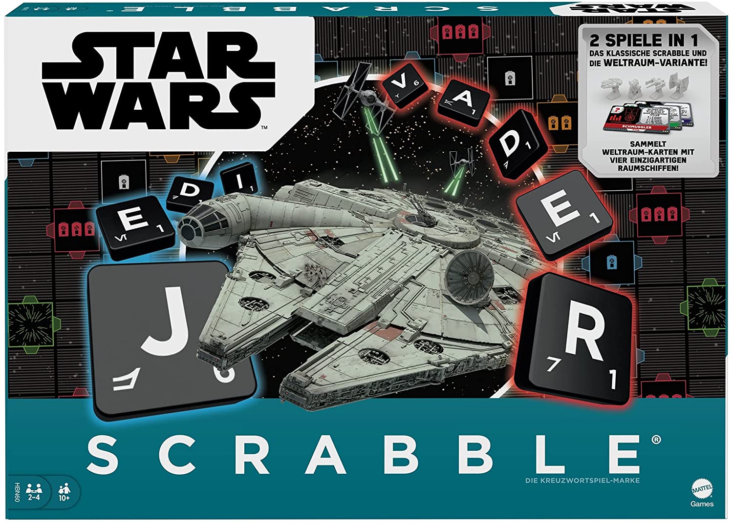 Mattel - Scrabble - Star Wars Brettspiel Gesellschaftsspiel Buchstabieren 