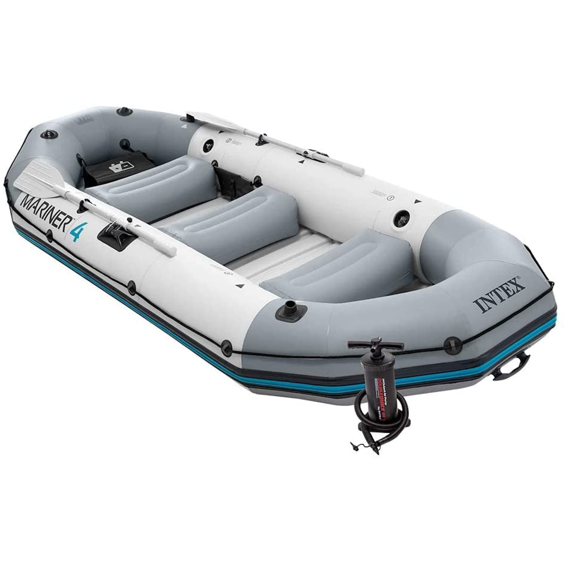 INTEX 68376NP - Schlauchboot-Set - Mariner 4 (inkl. Paddel u. Pumpe) 