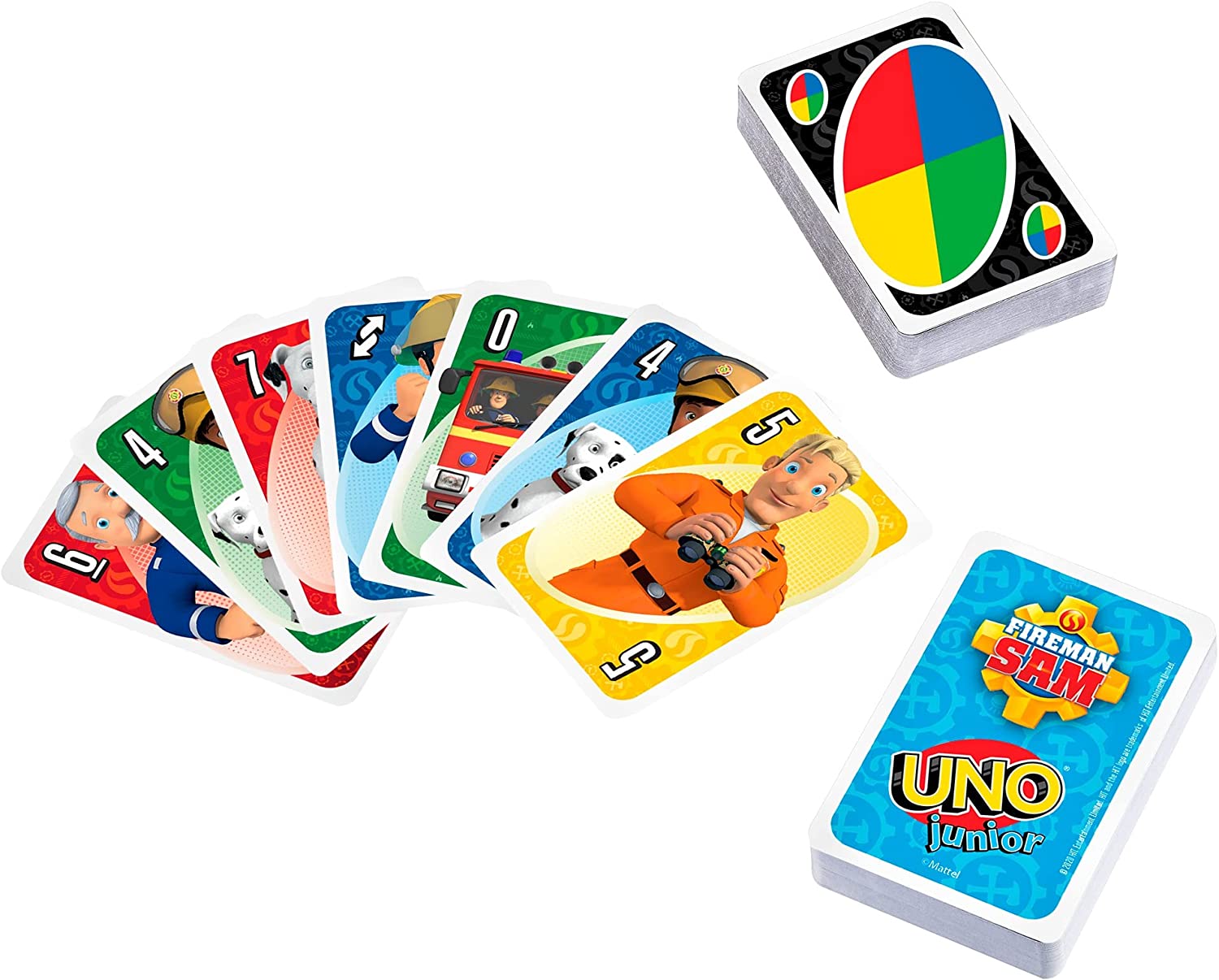Mattel - UNO - Feuerwehrmann Sam Kartenspiel Gesellschaftsspiel 