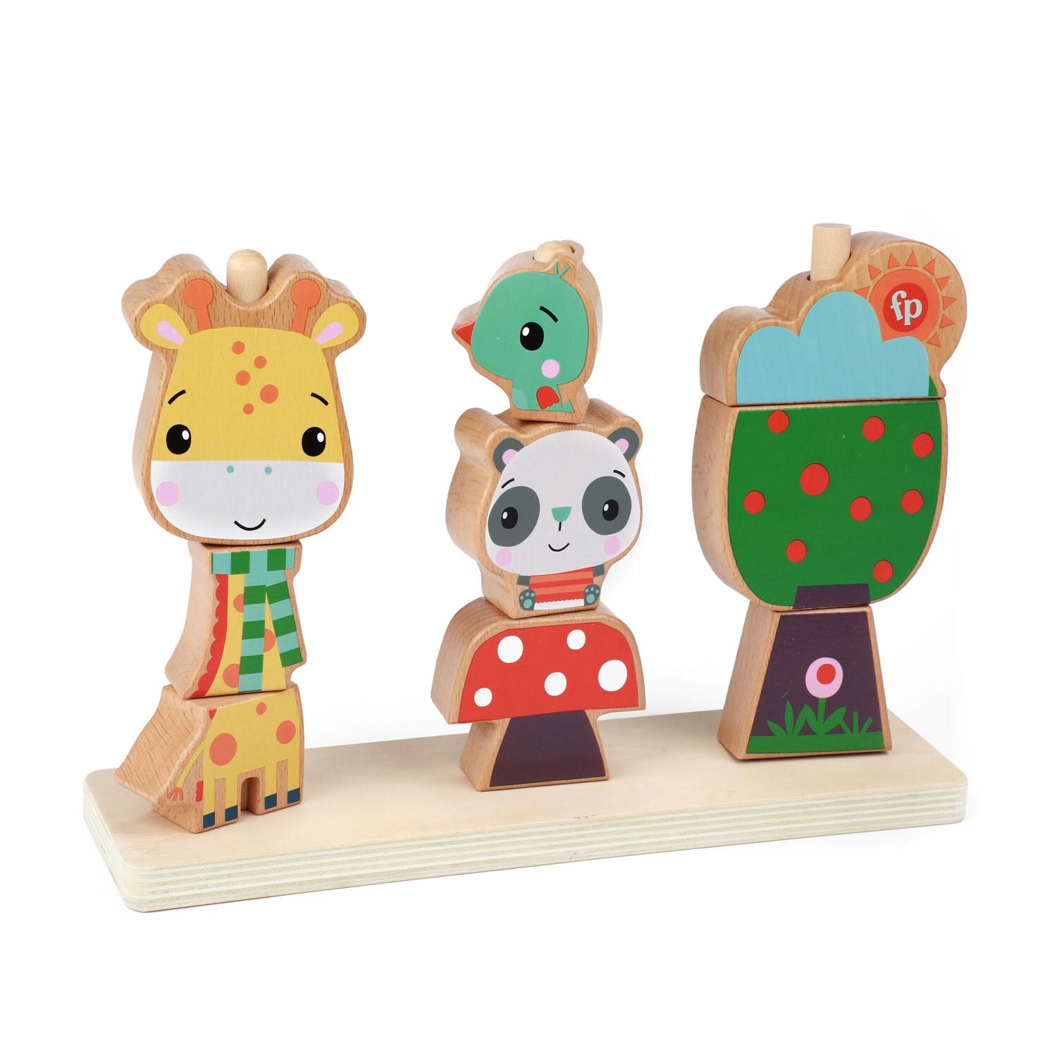 Fisher-Price - Holz-Stapelturm (9-teilig) Kinderspielzeug Kleinkinder Holz