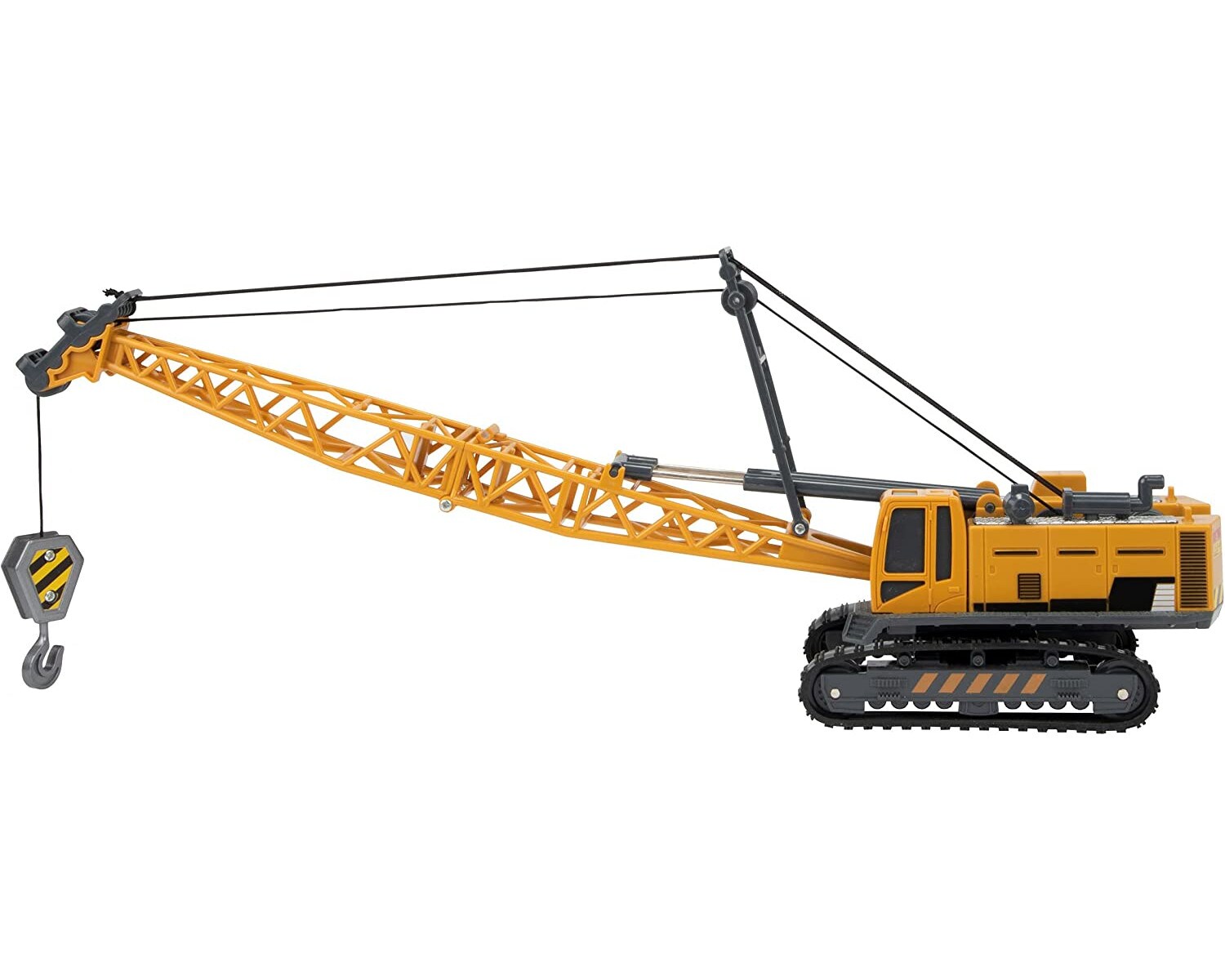 Toi-Toys Metal World Raupenkranwagen 1:55 gelb schwarz Spielzeugfahrzeug 