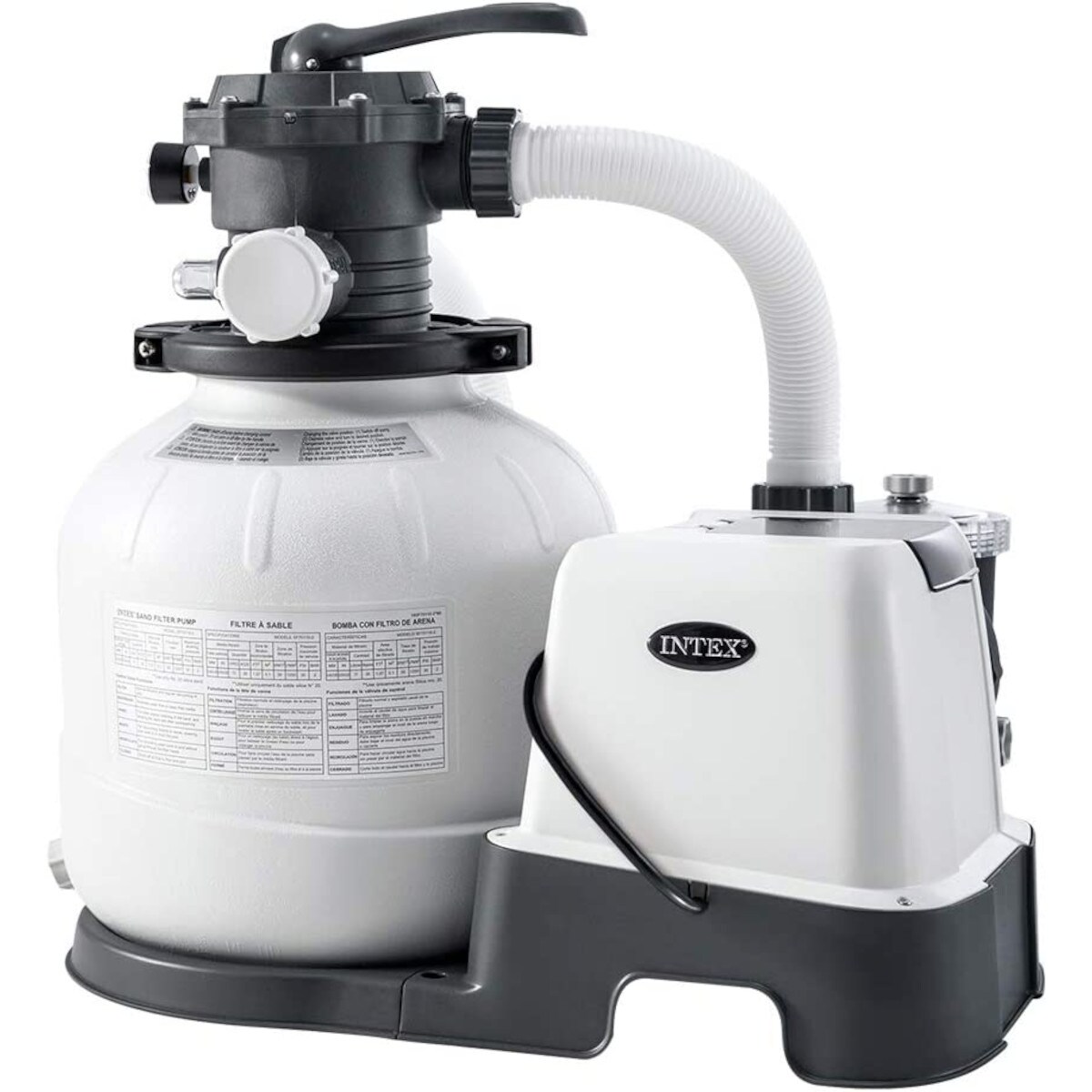 INTEX 26676 - Sandfilterpumpe & Salzwasser System - QX2100 (6m³l/hr, bis 32m³ Pool)