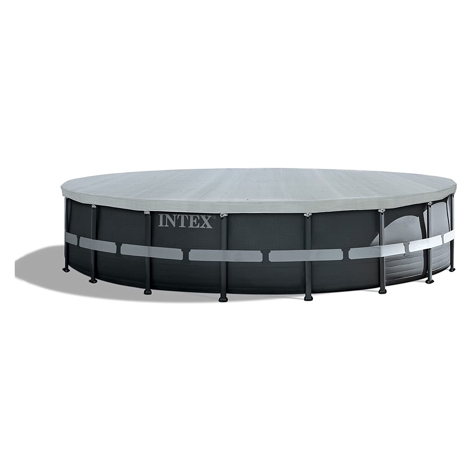 INTEX 28041 -  Deluxe Abdeckplane für Frame Pool Ø 549cm, Überhang 25cm Poolplane Abdeckung Plane