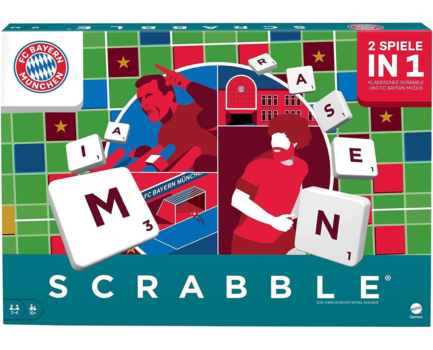 Mattel - Scrabble - FC Bayern M&uuml;nchen Brettspiel W&ouml;rterspiel 