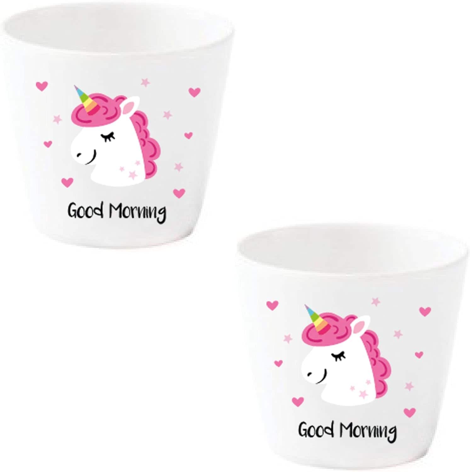 EinhornLiebe - Eierbecher Set - Einhorn mit Gesicht &raquo;Pink Unicorn&laquo; (2 St&uuml;ck) 