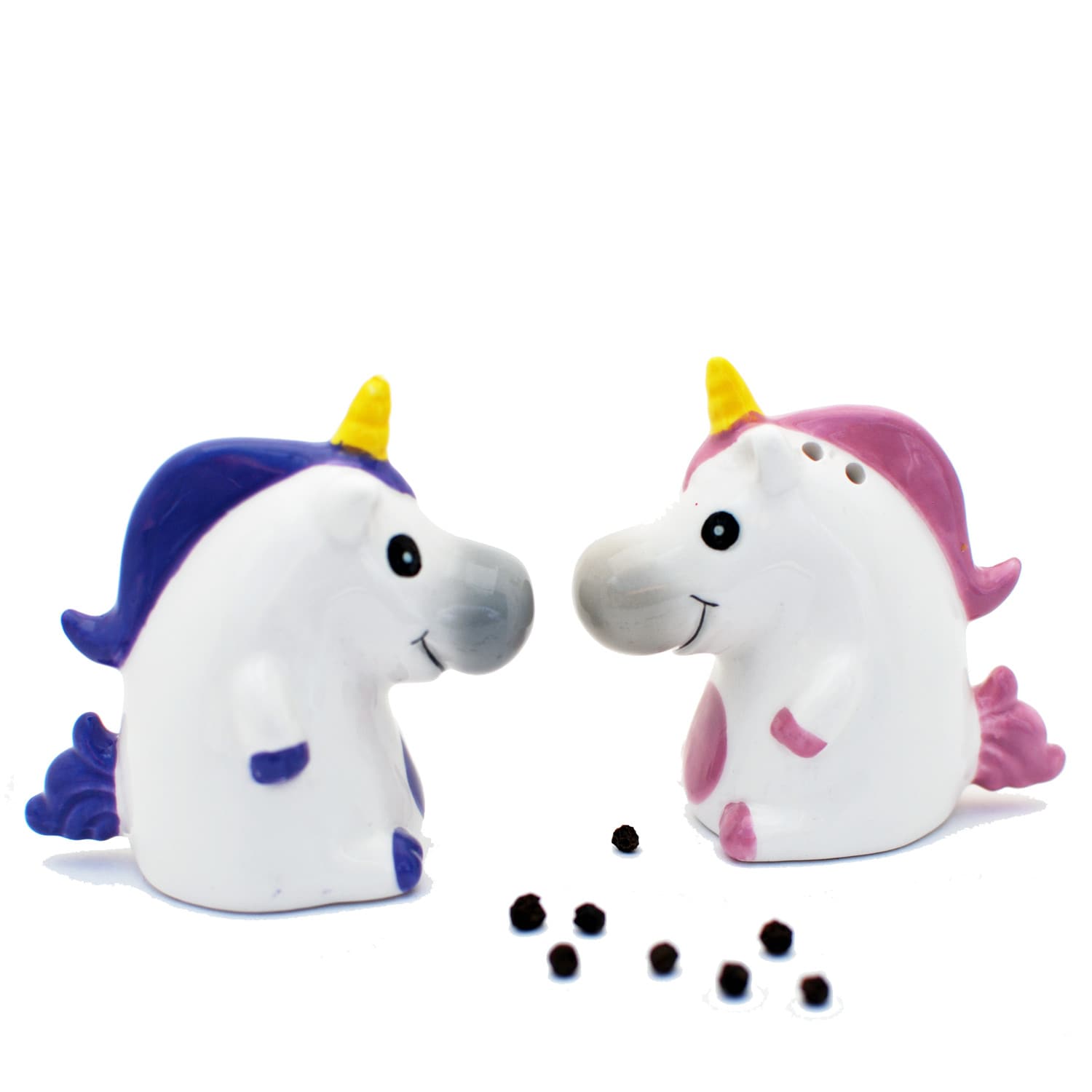 EinhornLiebe - Einhorn Salzstreuer & Pfefferstreuer - 2er Set aus Keramik 