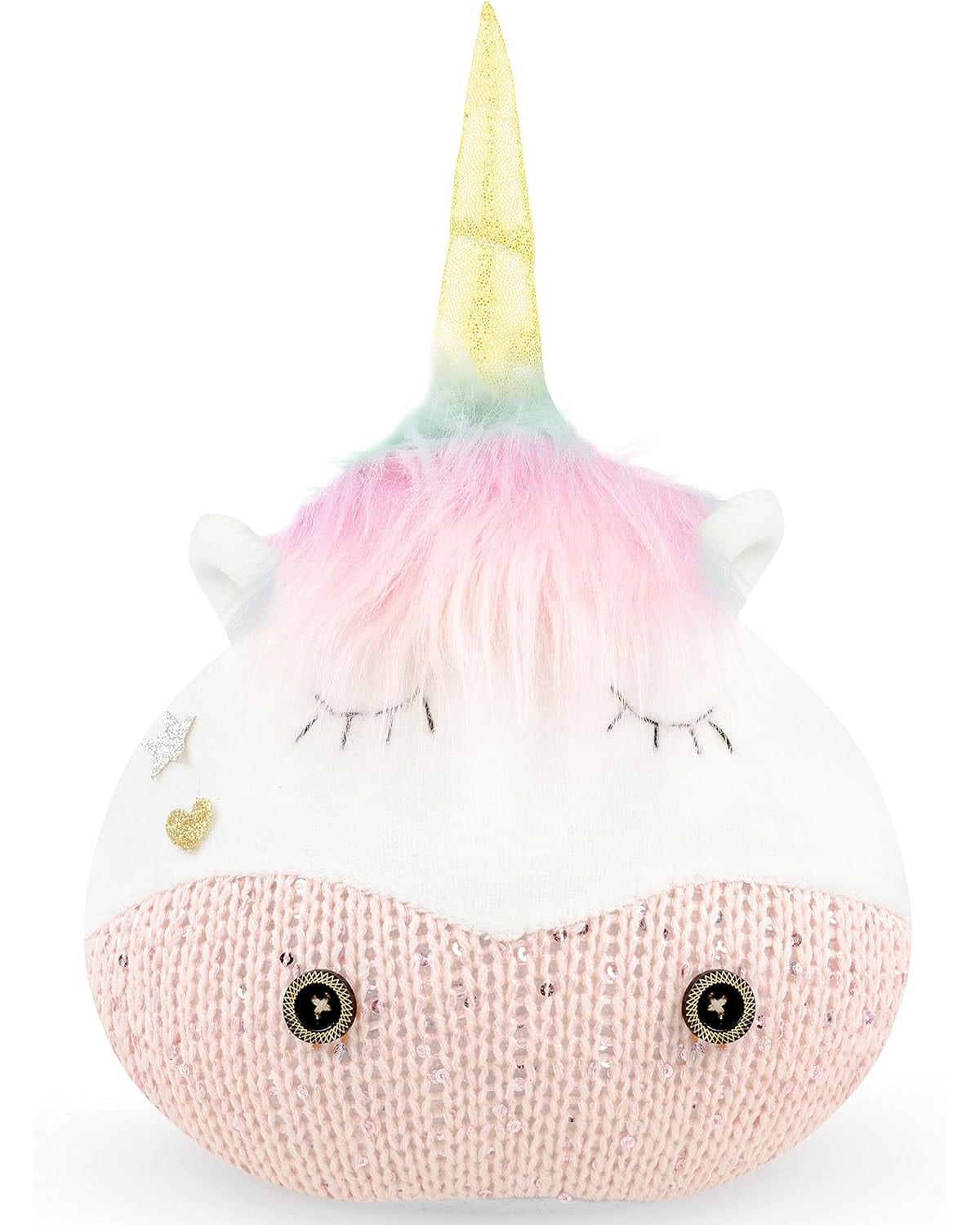 EinhornLiebe - T&uuml;rstopper - Einhorn T&uuml;rsack wei&szlig; (17x28x16cm) T&uuml;rgewicht Wandpuffer 