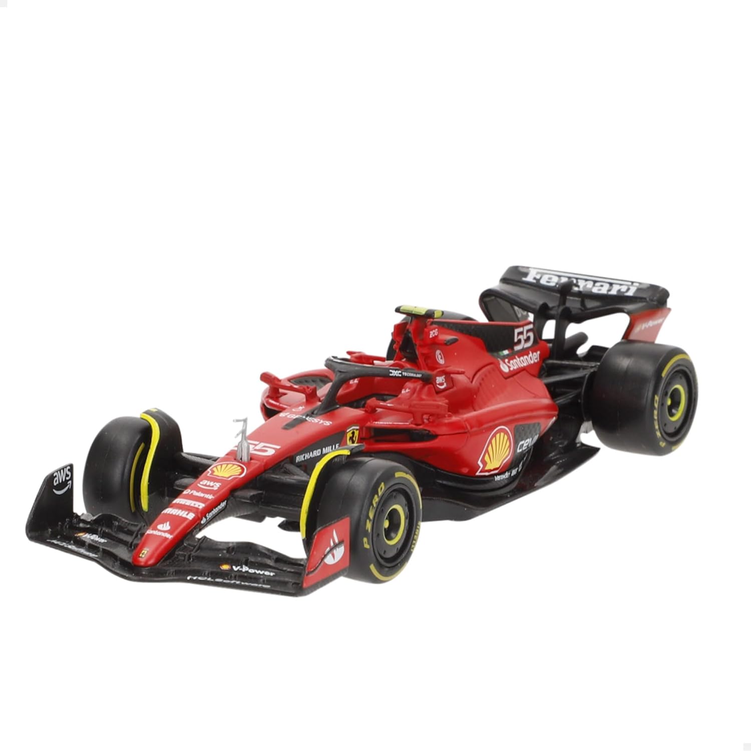 Bburago 18-36836 - Modellauto - Ferrari SF-23 Sainz #55 (Ma&szlig;stab 1:43) 