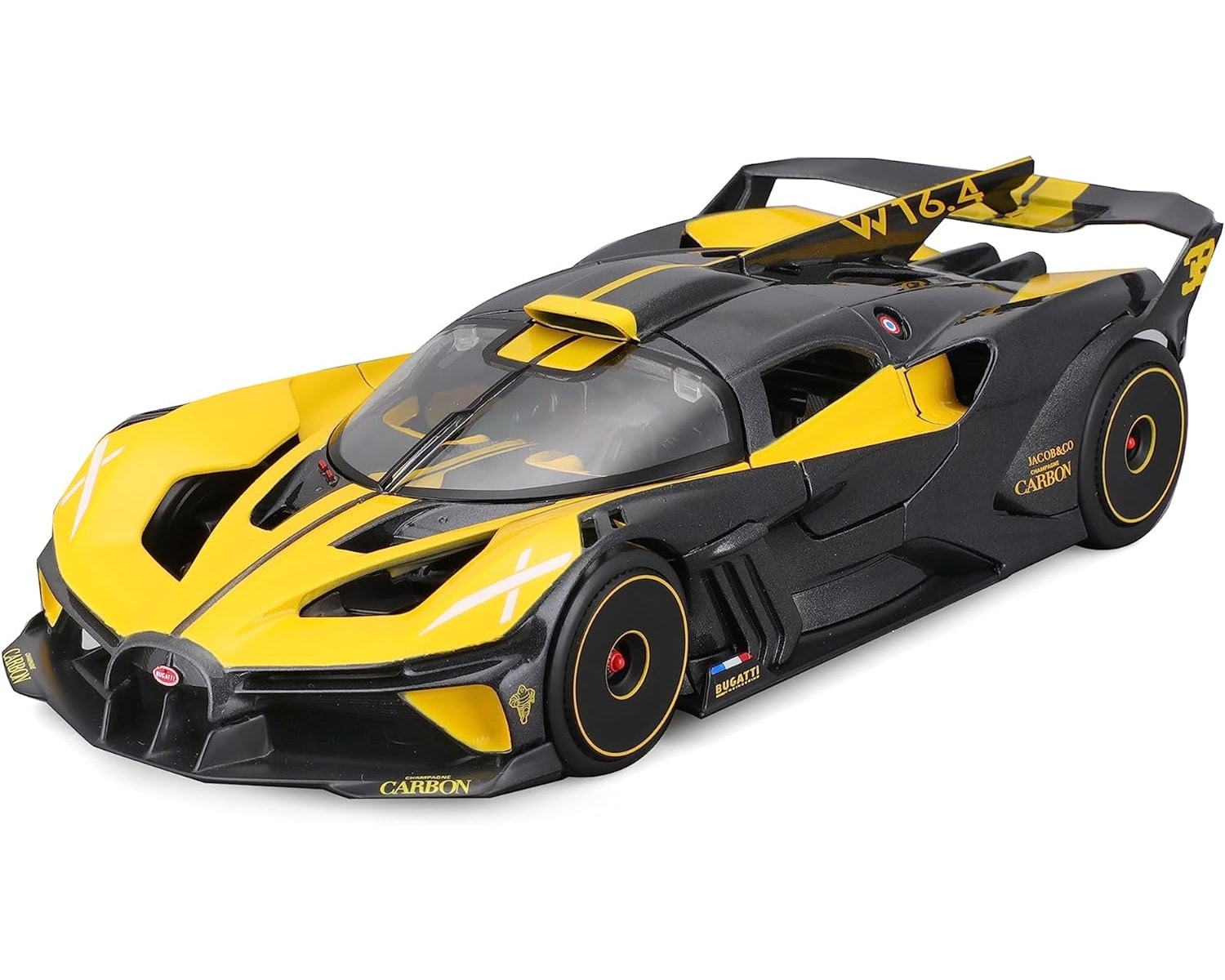 Maisto 32911 - Modellauto - Bugatti Bolide (gelb, Ma&szlig;stab 1:24) Modell Auto Spielzeugauto 