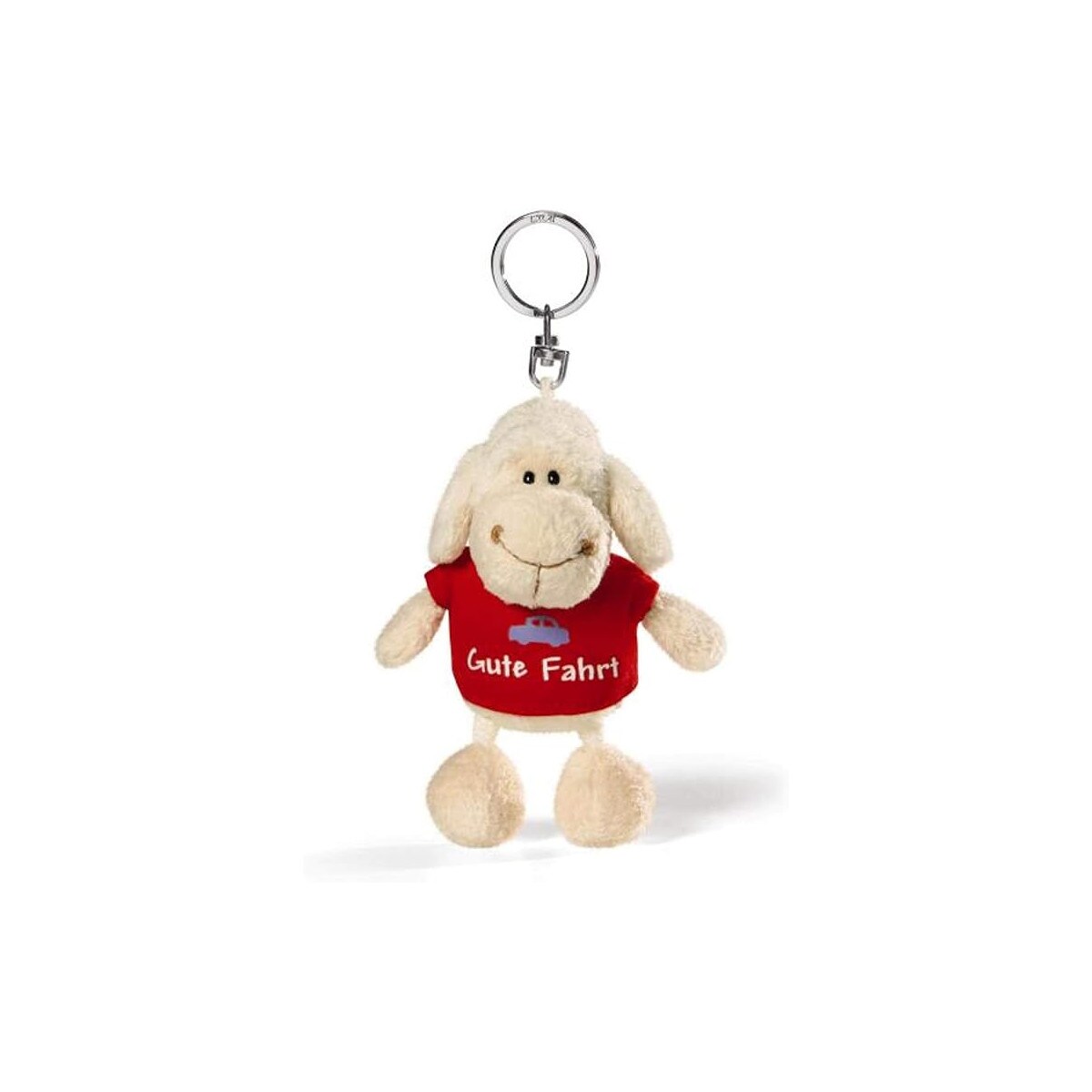 NICI 34038 - Pl&uuml;schanh&auml;nger Schaf - Gute Fahrt (10cm) Schl&uuml;sselanh&auml;nger Keychain Pl&uuml;sch Anh&auml;nger 