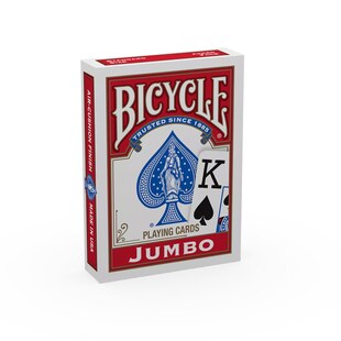 Bicycle® Kartendeck - Rider Jumbo Index (rot) Kartenspiel Spielkarten Kartentricks PokerkartenSingle Deck 