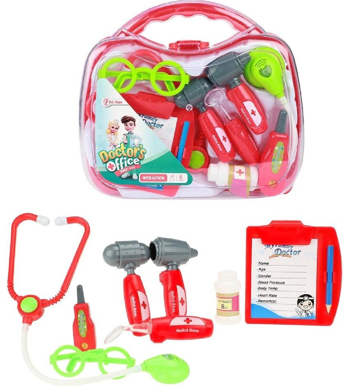 - DOCTOR Doktorset im Koffer mit Zubehör Arztspielzeug Kinder Rollenspiel