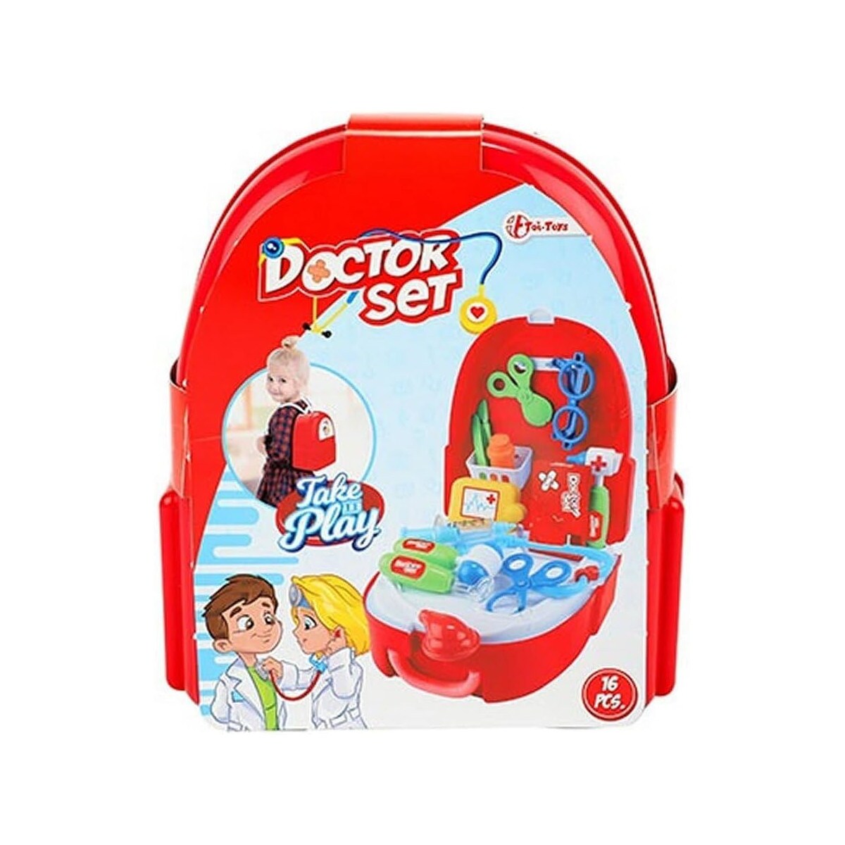 Toi-Toys - DOCTOR Doktor-Set mit viel Zubeh&ouml;r im Rucksack 20-teilig 