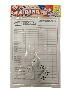 Toi-Toys 51081A - XXL Würfelspiel (deutsch) - Punkteblock inkl 5 Würfeln Gesellschaftsspiel Familienspiel 