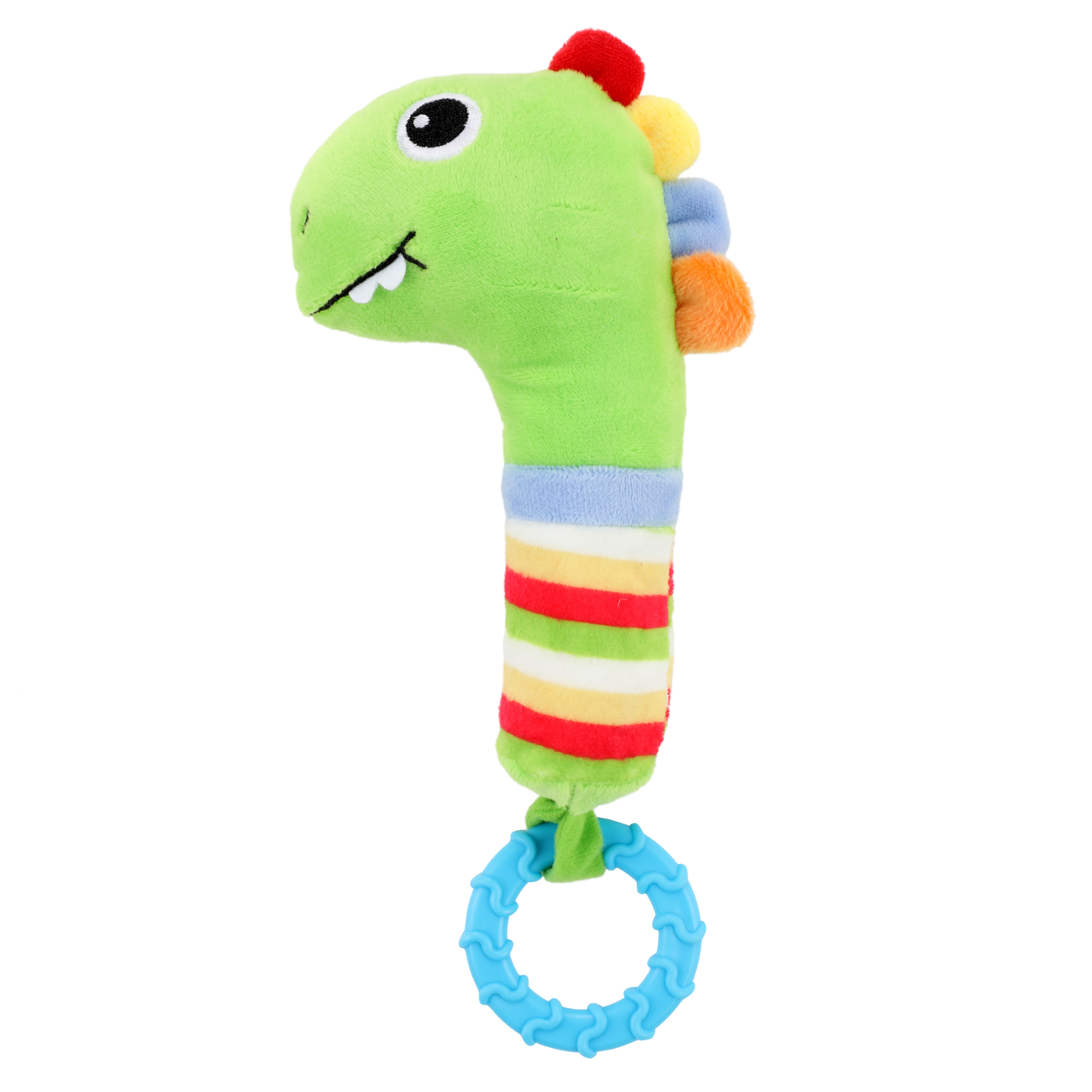 Toi-Toys 72131A - LITTLE STARS  Babyrassel Dino &ndash; Bei&szlig;ring & Quietsche, Spielzeug Baby 0+ Monate 
