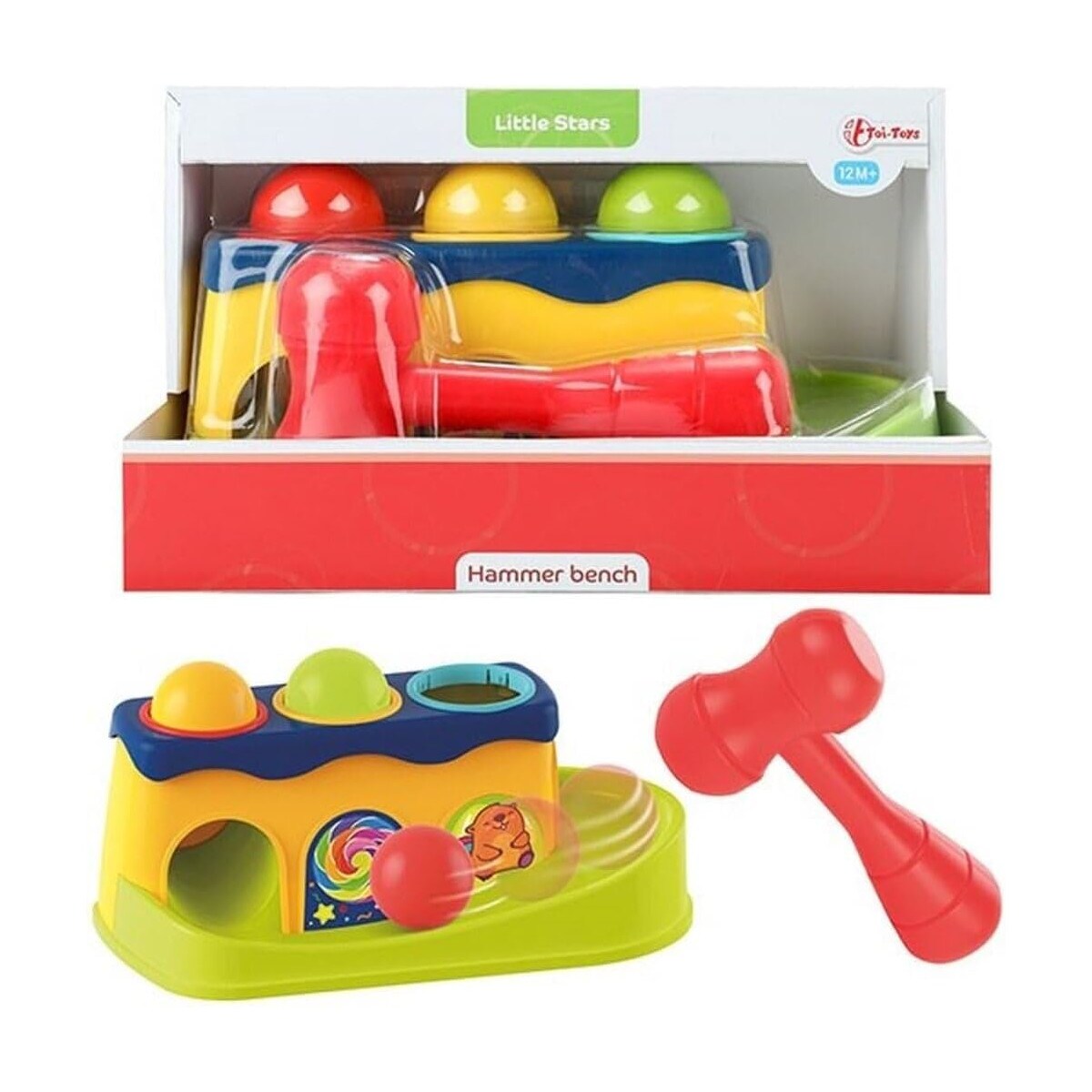 - LITTLE STARS Hammerbank mit 3 Rasselkugeln