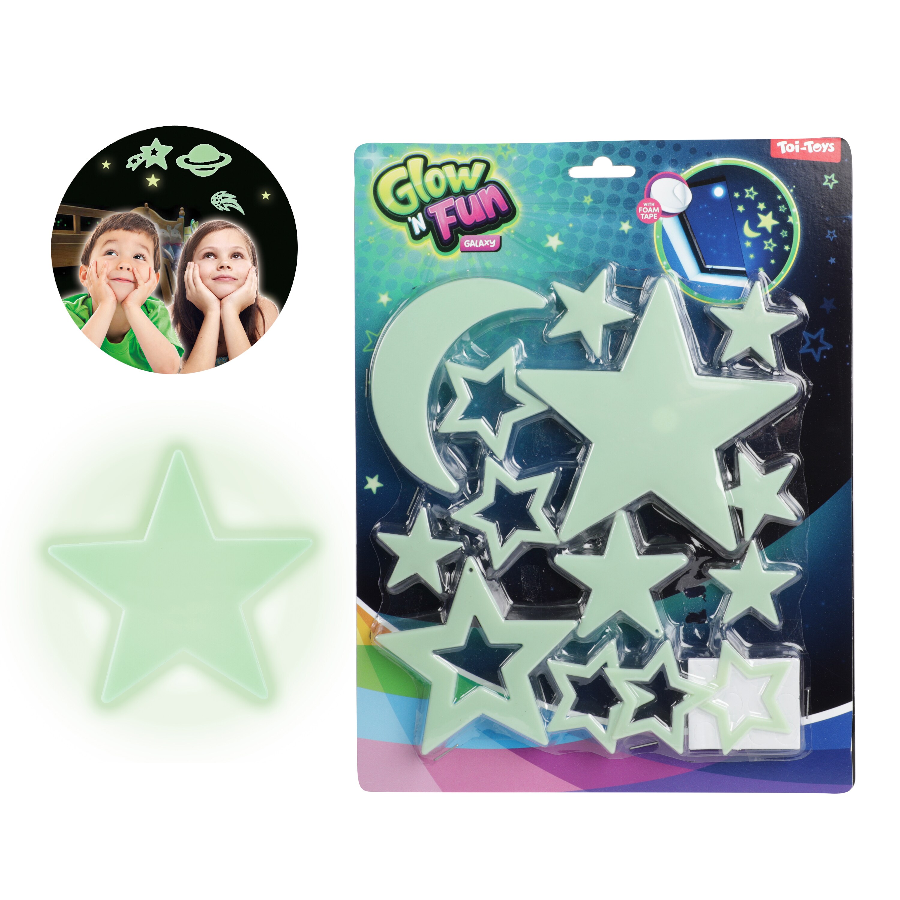 Toi-Toys - GLOW N FUN fluoreszierende Sterne shining Stars leuchtende 