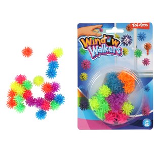 Toi-Toys - Fenster Kriecher - Mini Pufferbälle (20 Stück, 2cm) Stressball 