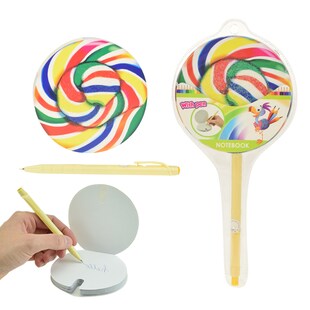 Toi-Toys 46589A - Notizbuch - Lutscher inkl. Kugelschreiber Notebook with pen Notizen Lolly Pop 