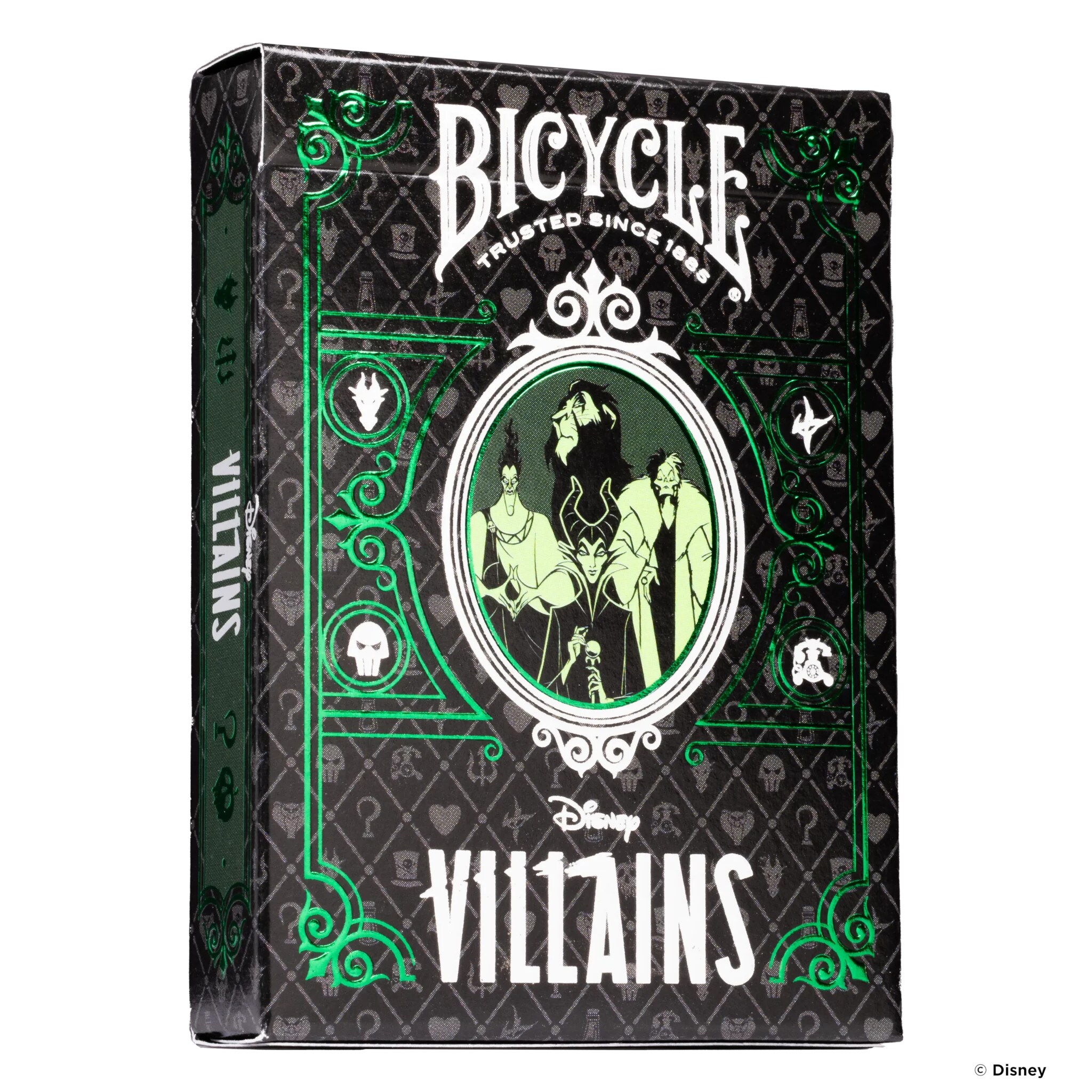 Bicycle&reg; Kartendeck - Disney Villains (gr&uuml;n) Kartenspiel Spielkarten Pokerkarten Single Deck 