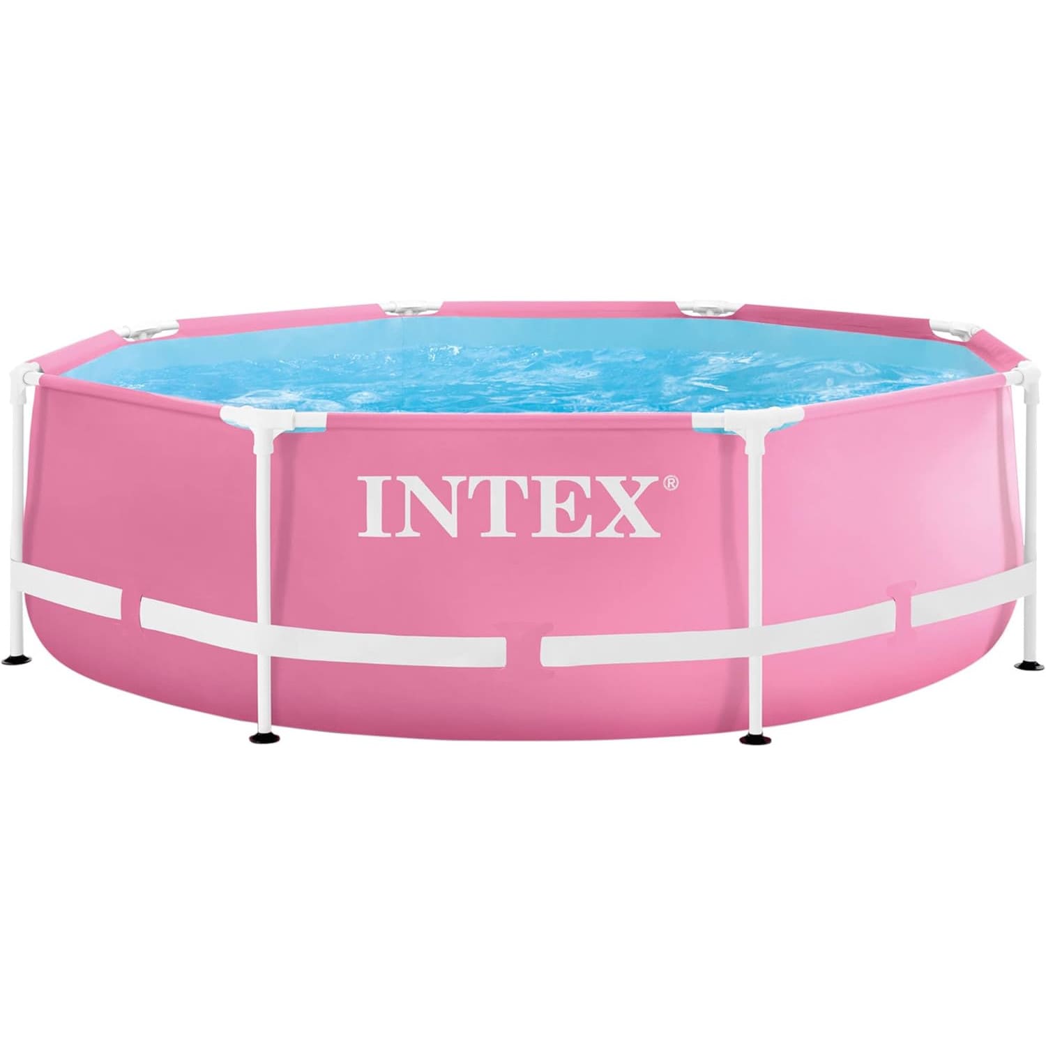 INTEX 28290ND - Pink Metal Frame Pool (244x76cm) Swimmingpool Planschbecken 
