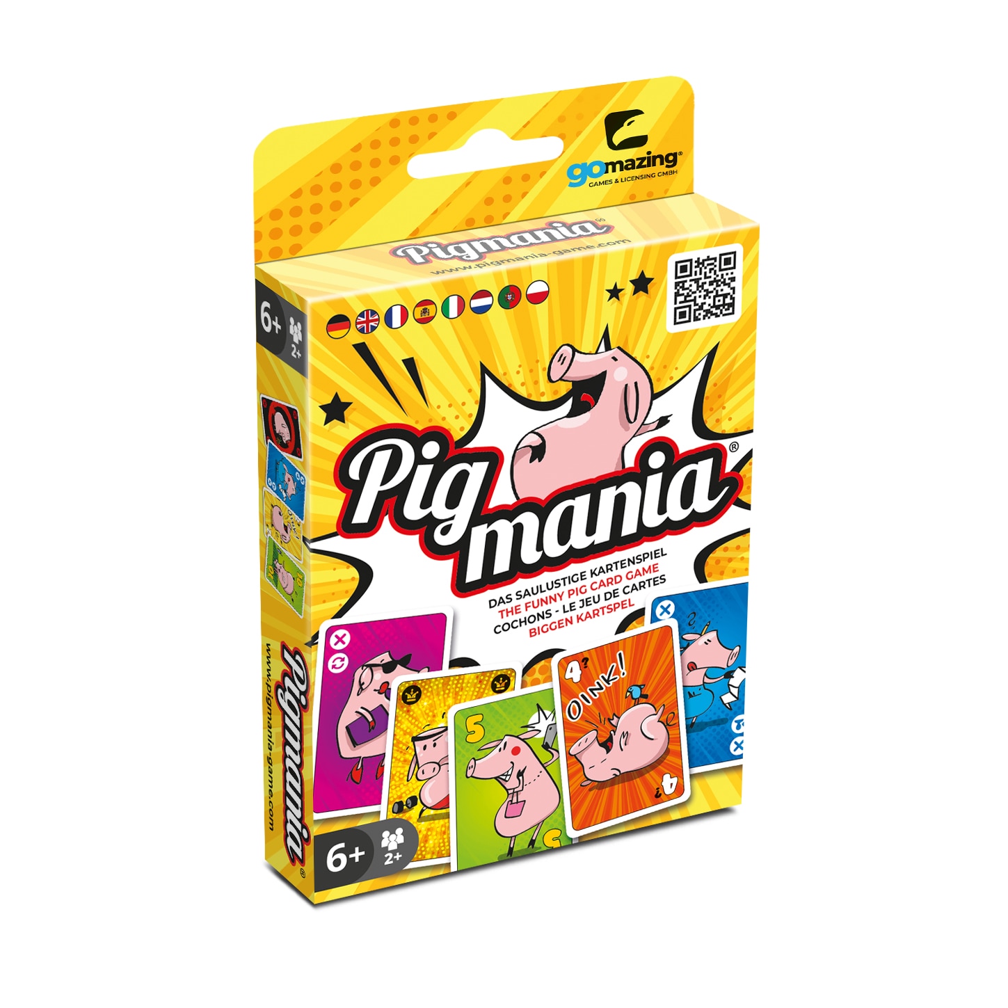 Pigmania - Das saulustige Kartenspiel ab 6 Jahren f&uuml;r 2 bis 10 Spieler Plastikfrei Kinderspiel Reisespiel 