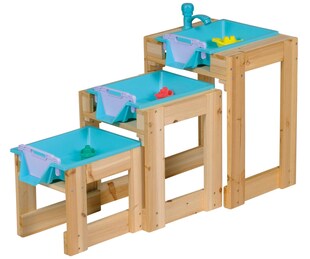 Happy People - Wasser-Spieltisch 3er Set - mit Schleusenfunktion Wasserspielzeug 