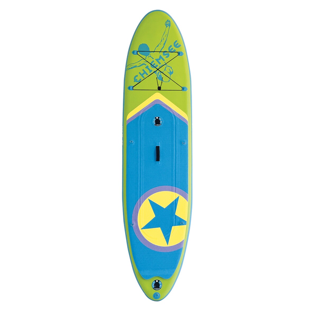 Chiemsee - SUP-Set inkl. Board, Paddel, Pumpe, Leash & Rucksack (gr&uuml;n/blau) Stand-Up Paddle 
