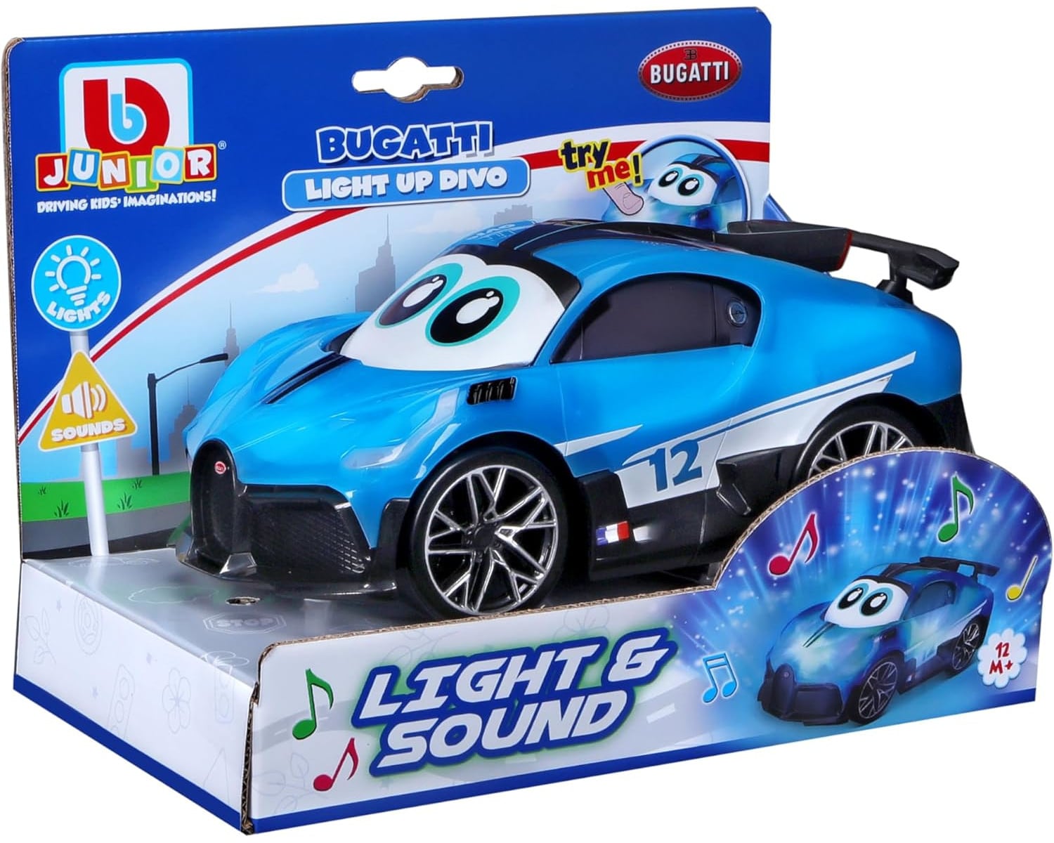 BB Junior 16-81208 - Spielzeugauto - My First Bugatti Divo (blau, 21cm) 