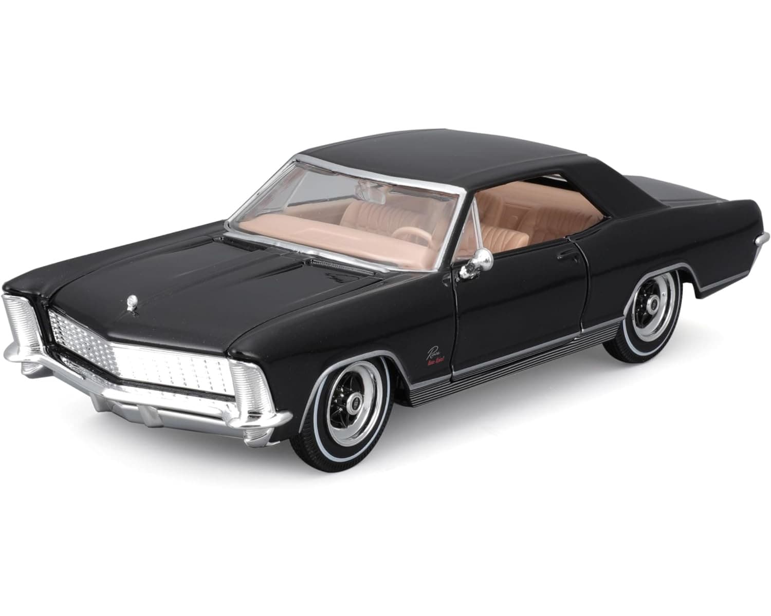 Maisto 31214 - Modellauto - Buick Riviera (schwarz, Ma&szlig;stab 1:24) Modell Auto Spielzeugauto 