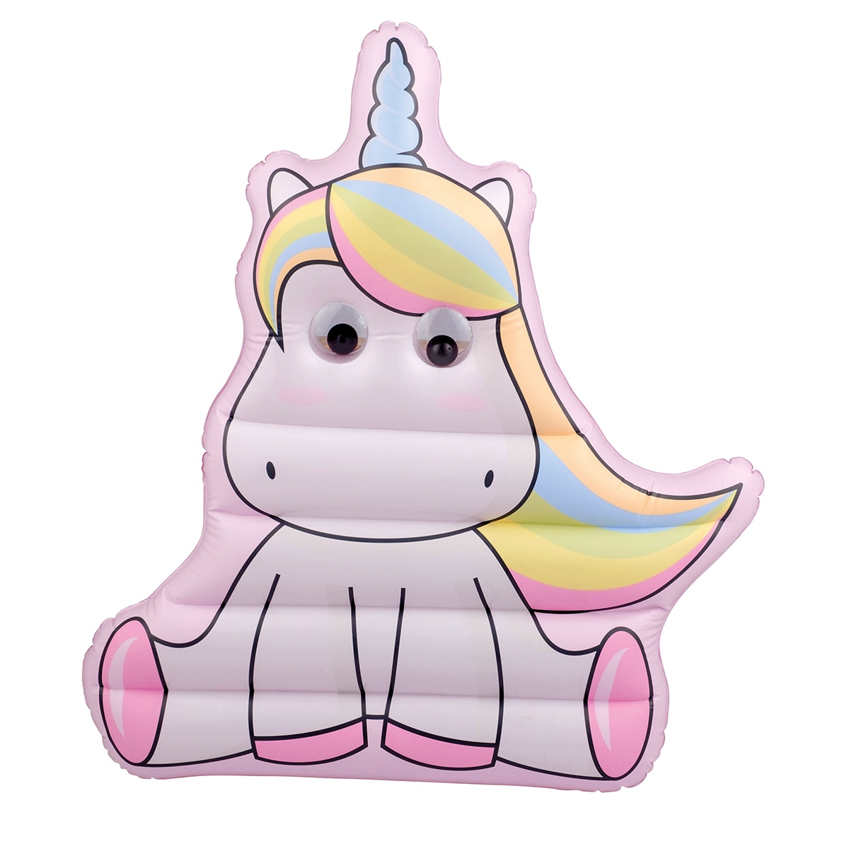 Happy People 77486 - Luftmatratze -  Einhorn mit Wackelaugen (75x50cm) unicorn Kinder schwimmen 