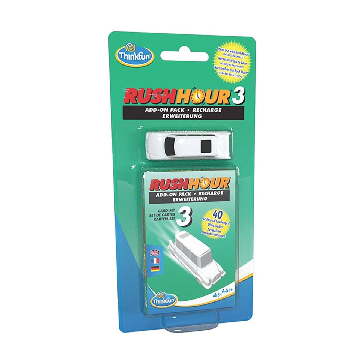 ThinkFun 76452 - Spiele-Erweiterung - Rush Hour 3 Add-on pack Erweiterung 40 neue Aufgaben 