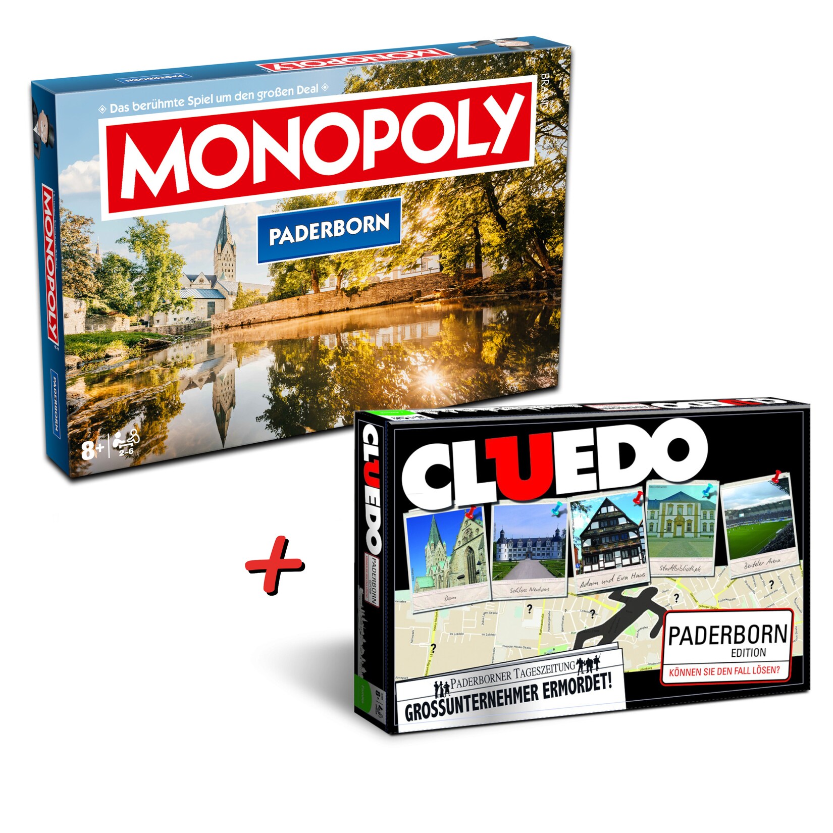 Monopoly + Cluedo Paderborn Spiele Bundle Edition ab 8 Jahren