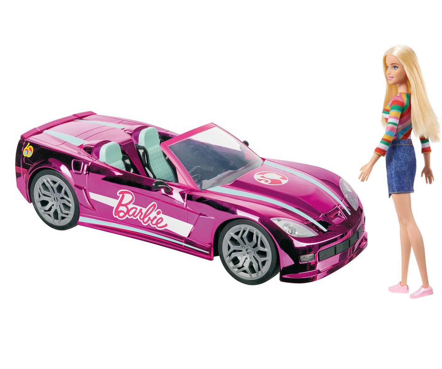 Ferngesteurtes Auto - Barbie Dream Car (40 cm) inkl. Barbie Malibu Puppe 