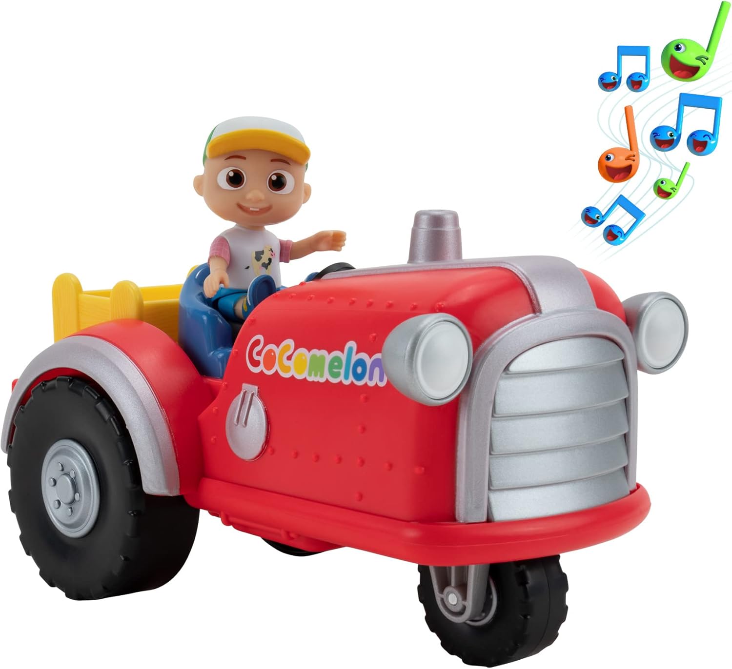 Jazwares - Cocomelon - Mitsing-Traktor mit JJ Spielfigur Lernspielzeug f&uuml;r Kinder ab 2 Jahren 