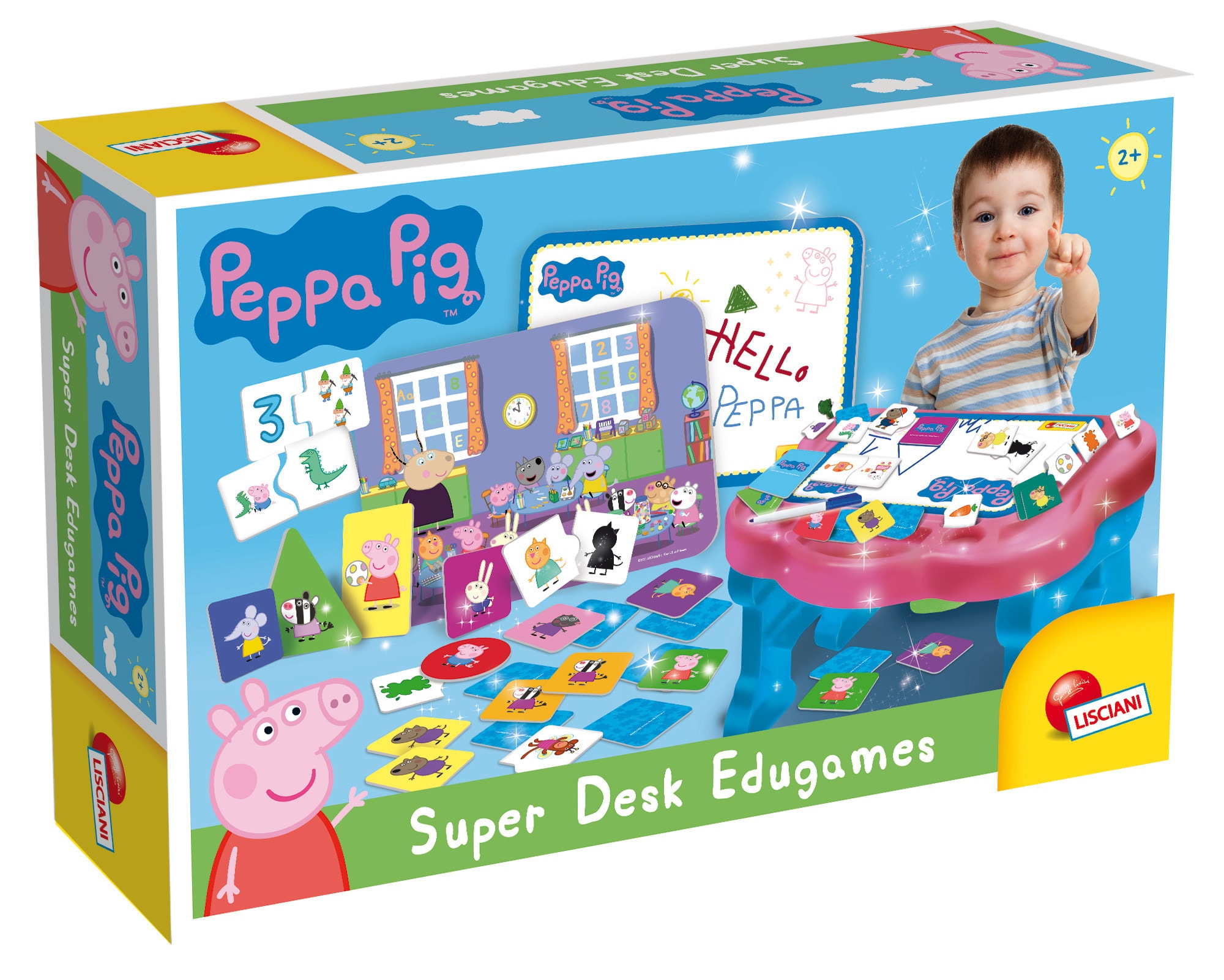 Lisciani 89208 - Peppa Wutz Super Desk Edugames Lerntisch mit Spielen schreiben Lernspiele malen 