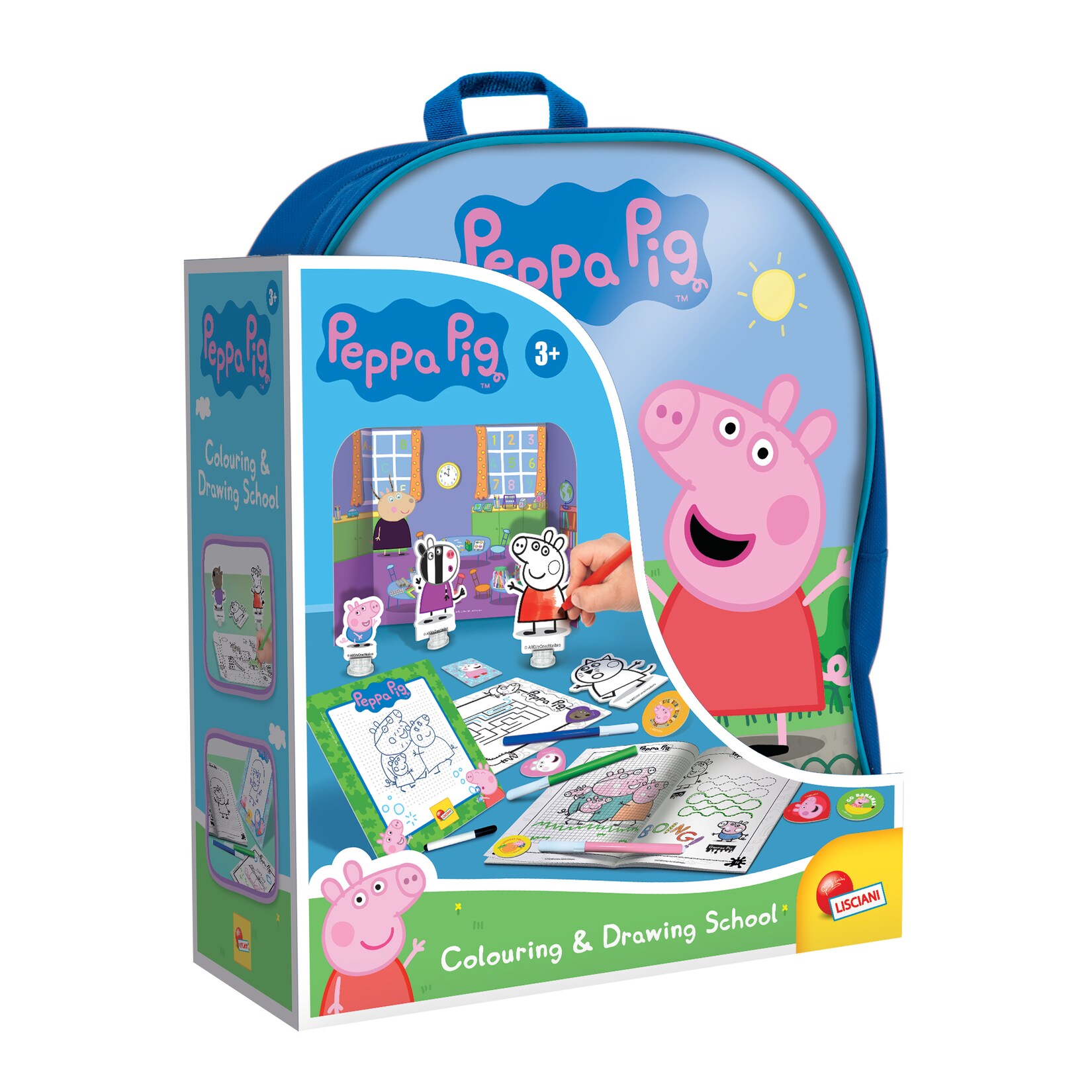 95841 - Peppa Wutz Mal- und Zeichenschule mit Rucksack Malbuch zeichnen malen Zeichenset