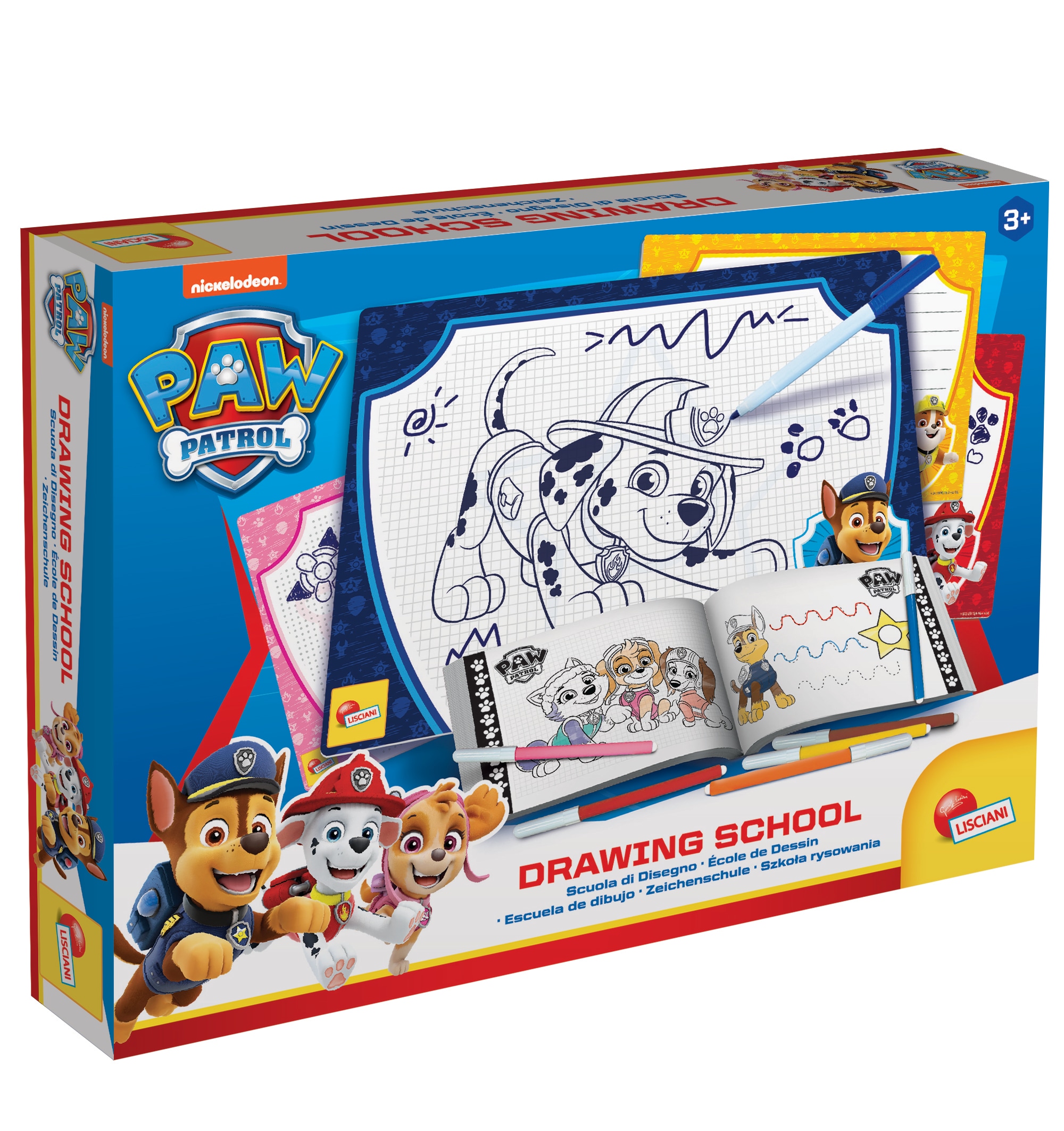Lisciani 103317 - Paw Patrol Zeichenschule Malset Schreibtafeln zeichnen malen kreativ Zeichenset 