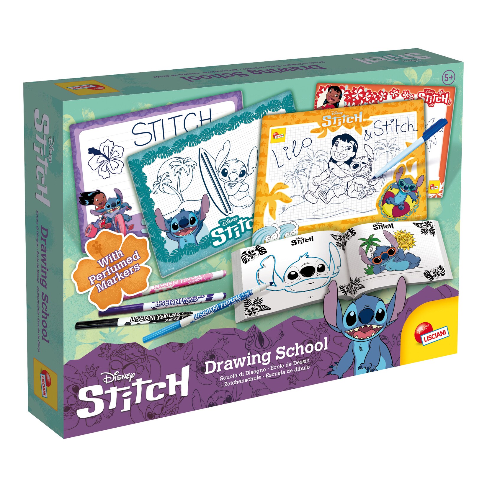 107575 - Disney Stitch - Zeichenschule mit parfümierten Stiften ausmalen zeichnen Kinder
