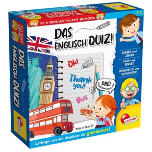 Lisciani DE48892 - Das Englisch Quiz Lernspiel Grundschule Vokabeln lernen Sprachspiel English 