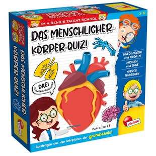 Lisciani DE48915 - Das Menschlicher-Körper-Quiz Anatomie Biologie Wissen Grundschule Lernspiel 