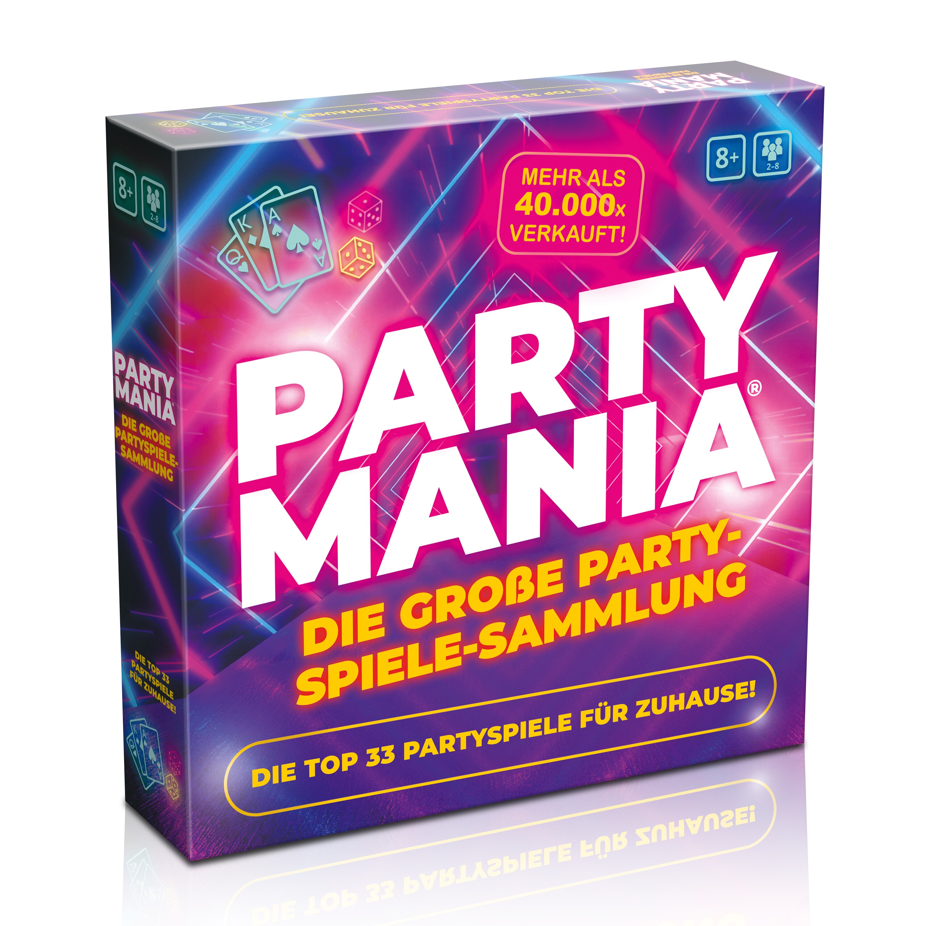 Gomazing Partymania Partyspiele Sammlung mit 33 Spielen ab 8 Jahren 