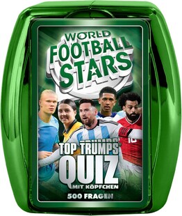 Top Trumps Quiz - Weltfußball Stars (grün) Ratespiel Wissensspiel Fragespiel Gesellschaftsspiel 