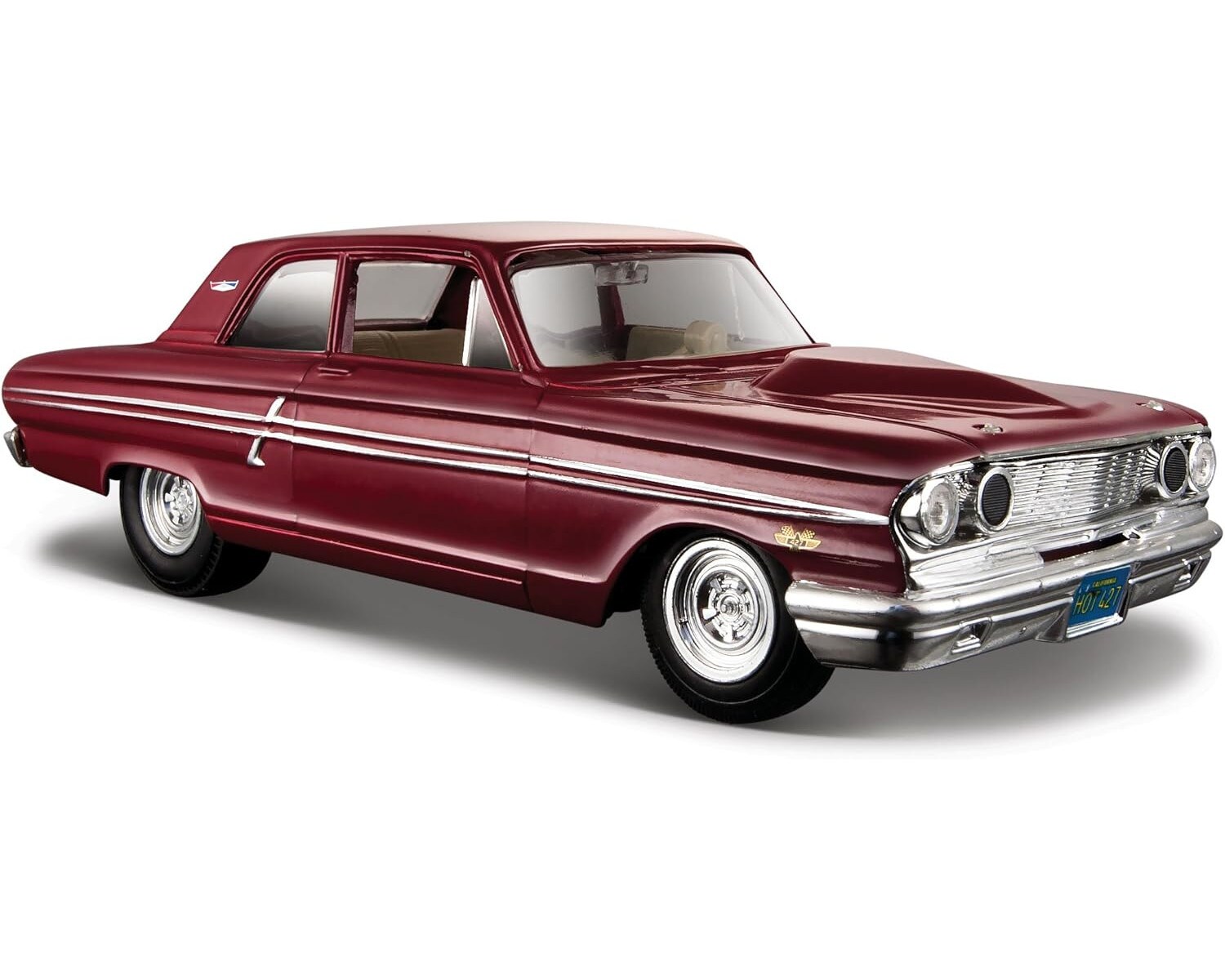 Maisto 31957 - Modellauto - Ford Fairlane Thunderbolt 1964 (rot, Ma&szlig;stab 1:24) Modell Auto Spielzeugauto 